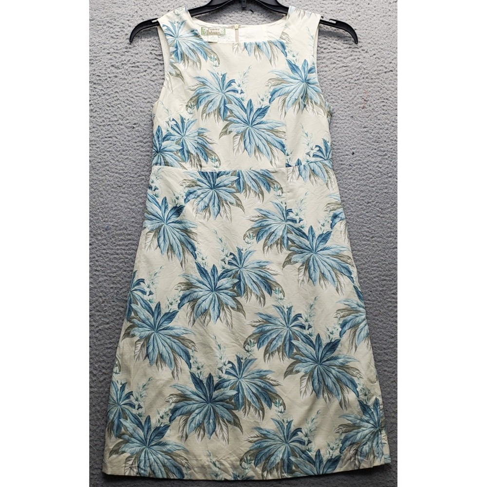 Tommy Bahama Shift Dress Womens 4 Multi Tropical Silk Lined Square Neck Back Zip